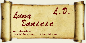 Luna Daničić vizit kartica